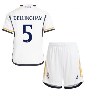 Real Madrid Jude Bellingham #5 Replica Home Stadium Kit for Kids 2023-24 Short Sleeve (+ pants)